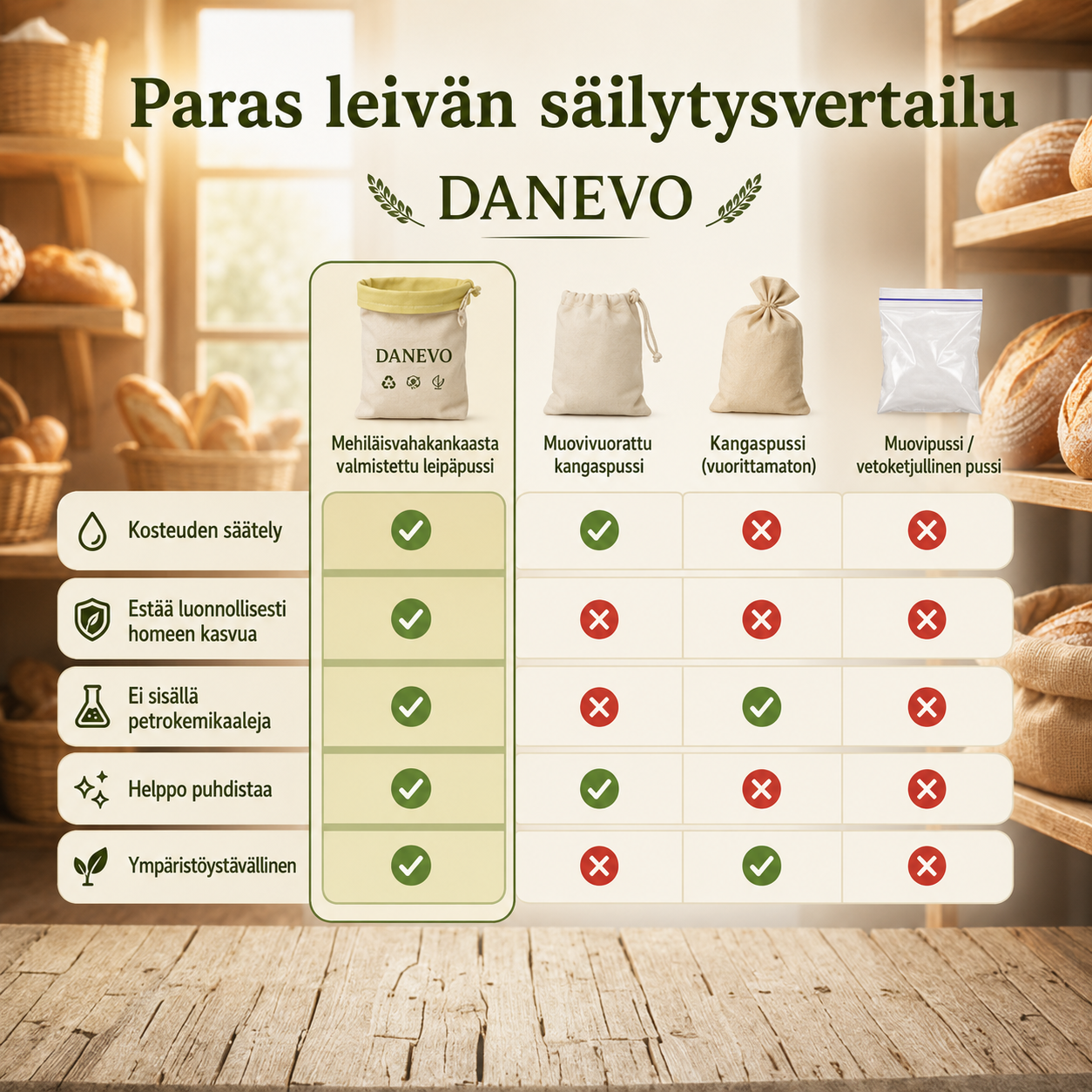 Luonnonmukainen Leipäpussi