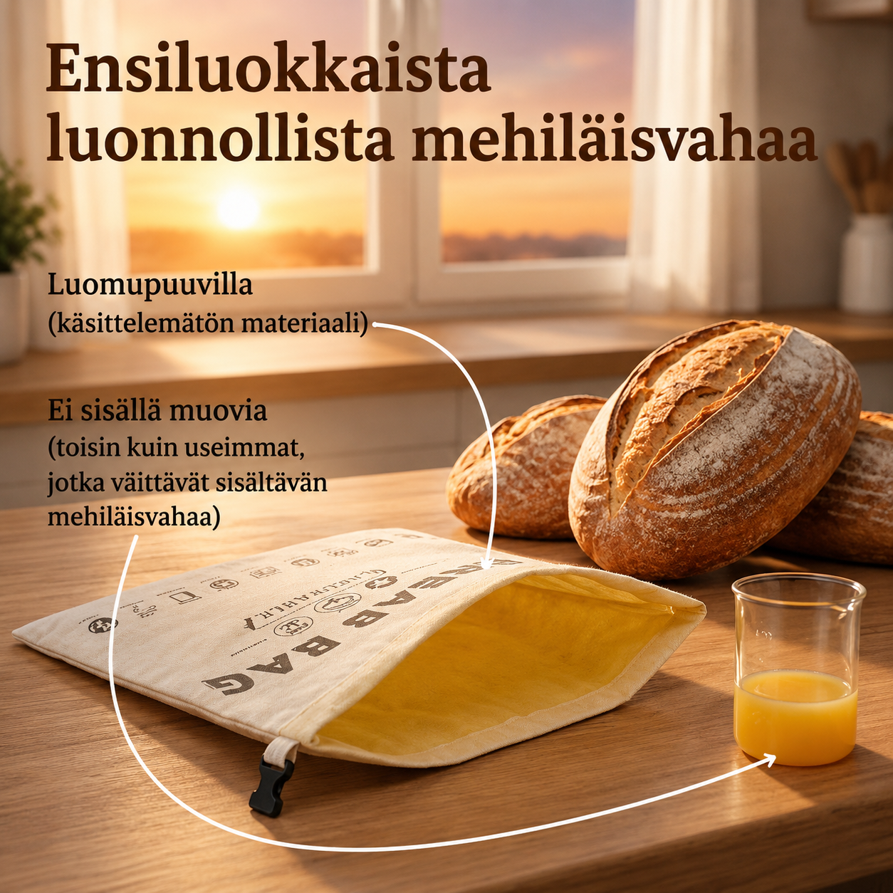 Luonnonmukainen Leipäpussi