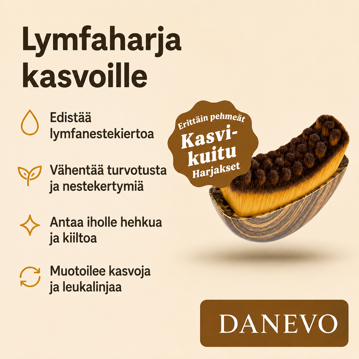 Danevo™ kasvojen imusolmukeharja